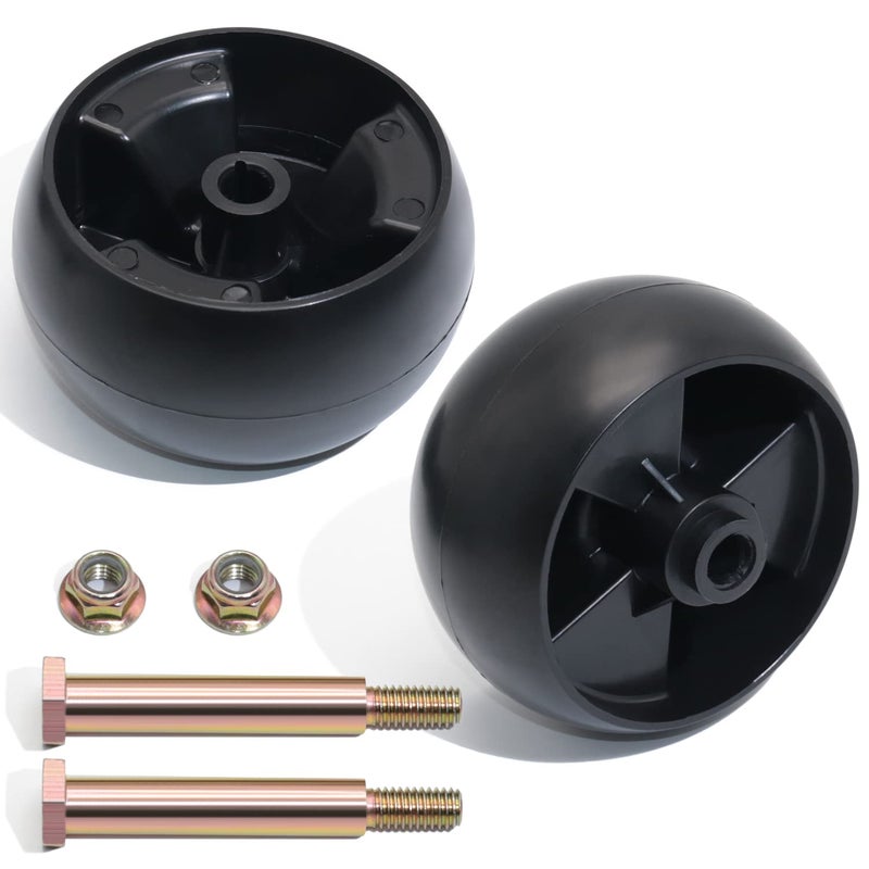 CheeMuii Deck Wheel Kit for MTD Cub Cadet 734-04155 Toro 112-0677 72-025 210-275 5"" Deck Wheels with Shoulder Bolts Locknuts Pack of 2 - Image 1